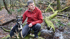 Patrick and Rosie pose in woodland
